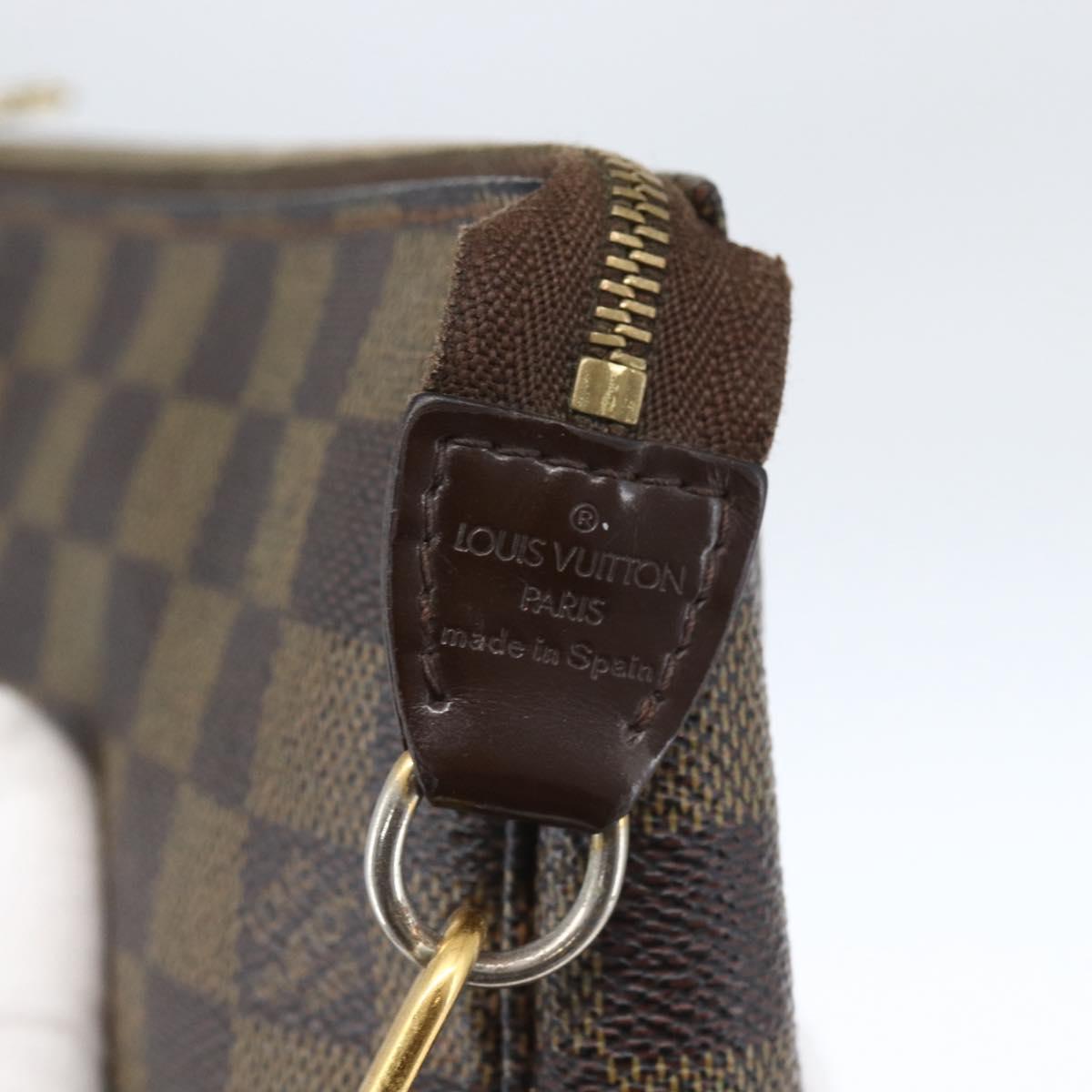 LOUIS VUITTON Damier Ebene Pochette Accessoires Pouch N41206 LV Auth 162558