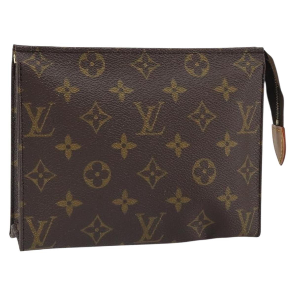 LOUIS VUITTON Monogram Poche Toilette 19 Pouch M47544 LV Auth 162560