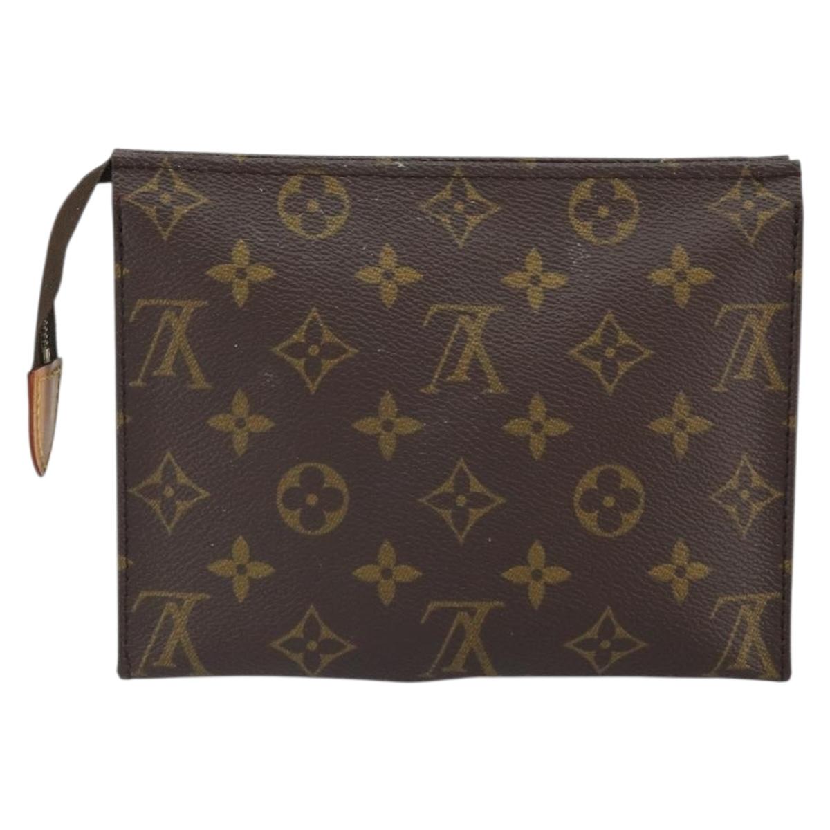LOUIS VUITTON Monogram Poche Toilette 19 Pouch M47544 LV Auth 162560