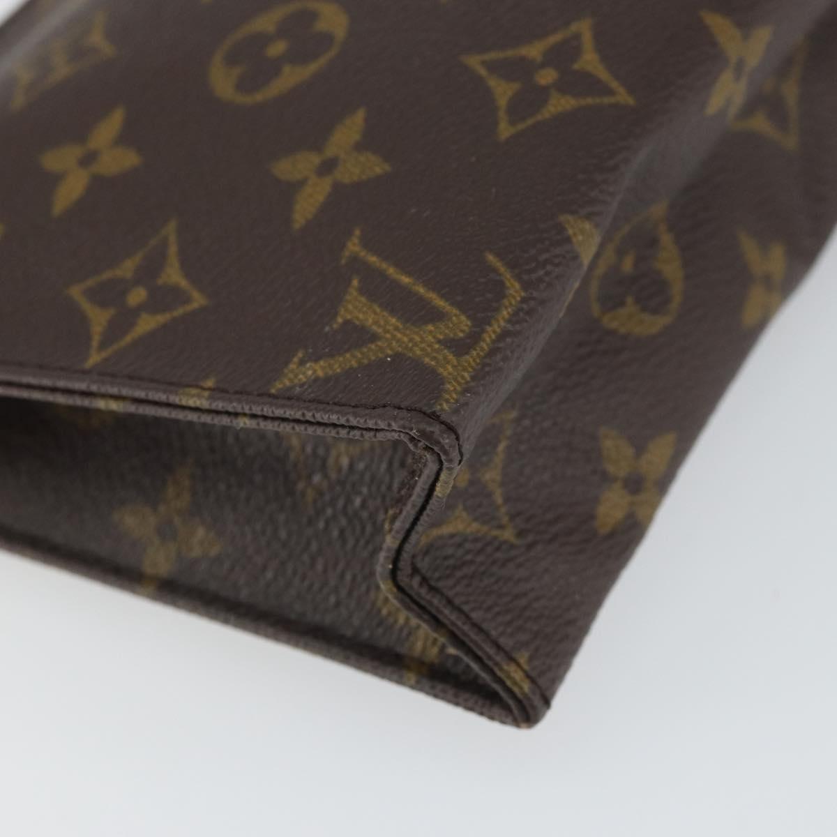 LOUIS VUITTON Monogram Poche Toilette 19 Pouch M47544 LV Auth 162560