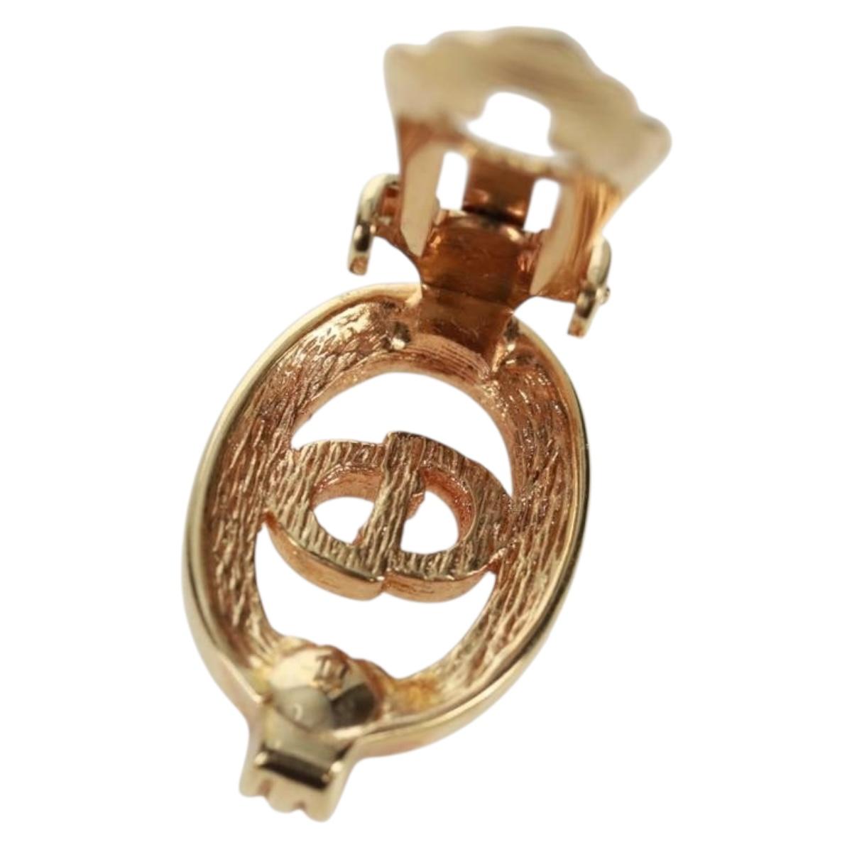 Christian Dior Earring metal Gold Auth 162579V