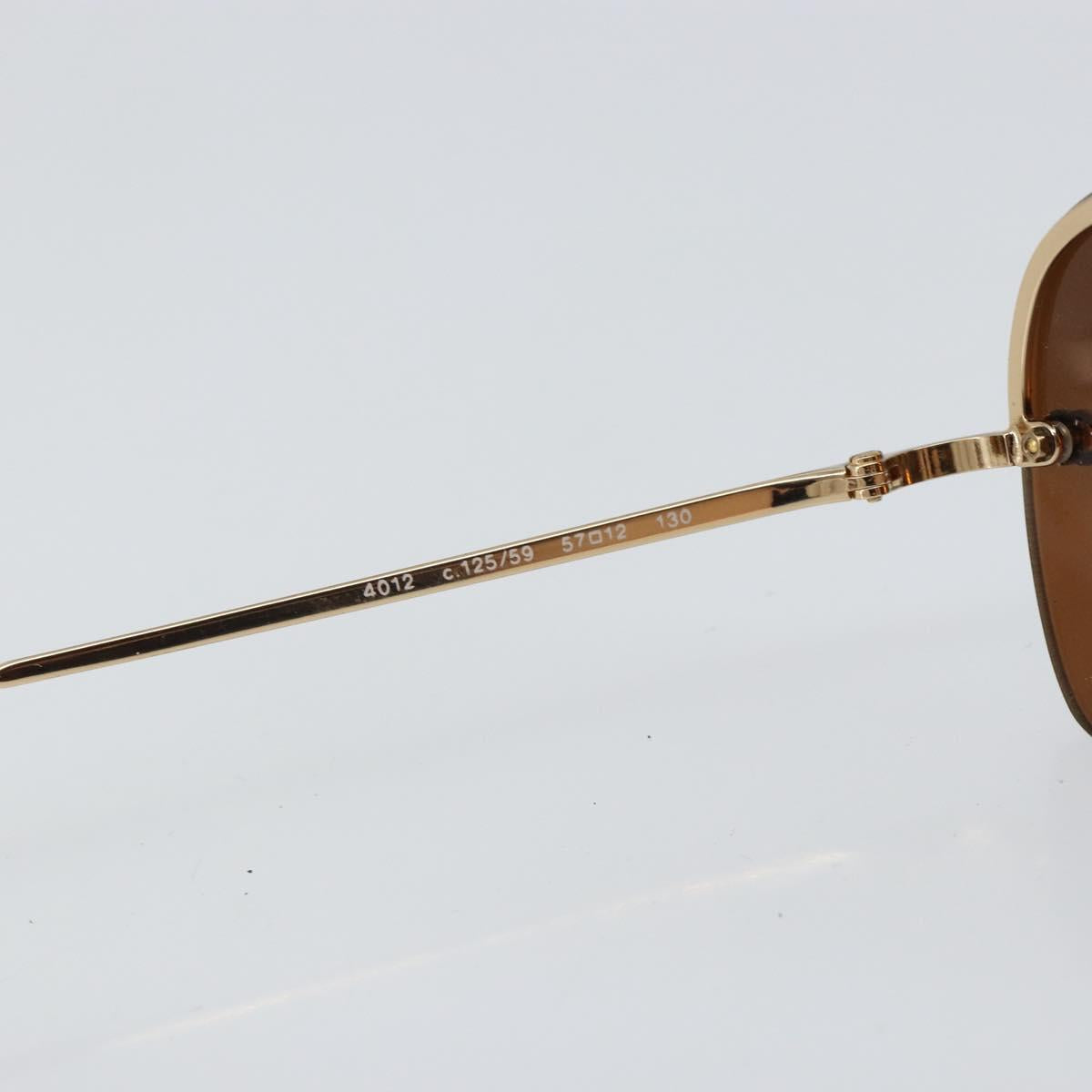 CHANEL Sunglasses metal Brown CC Auth 162583