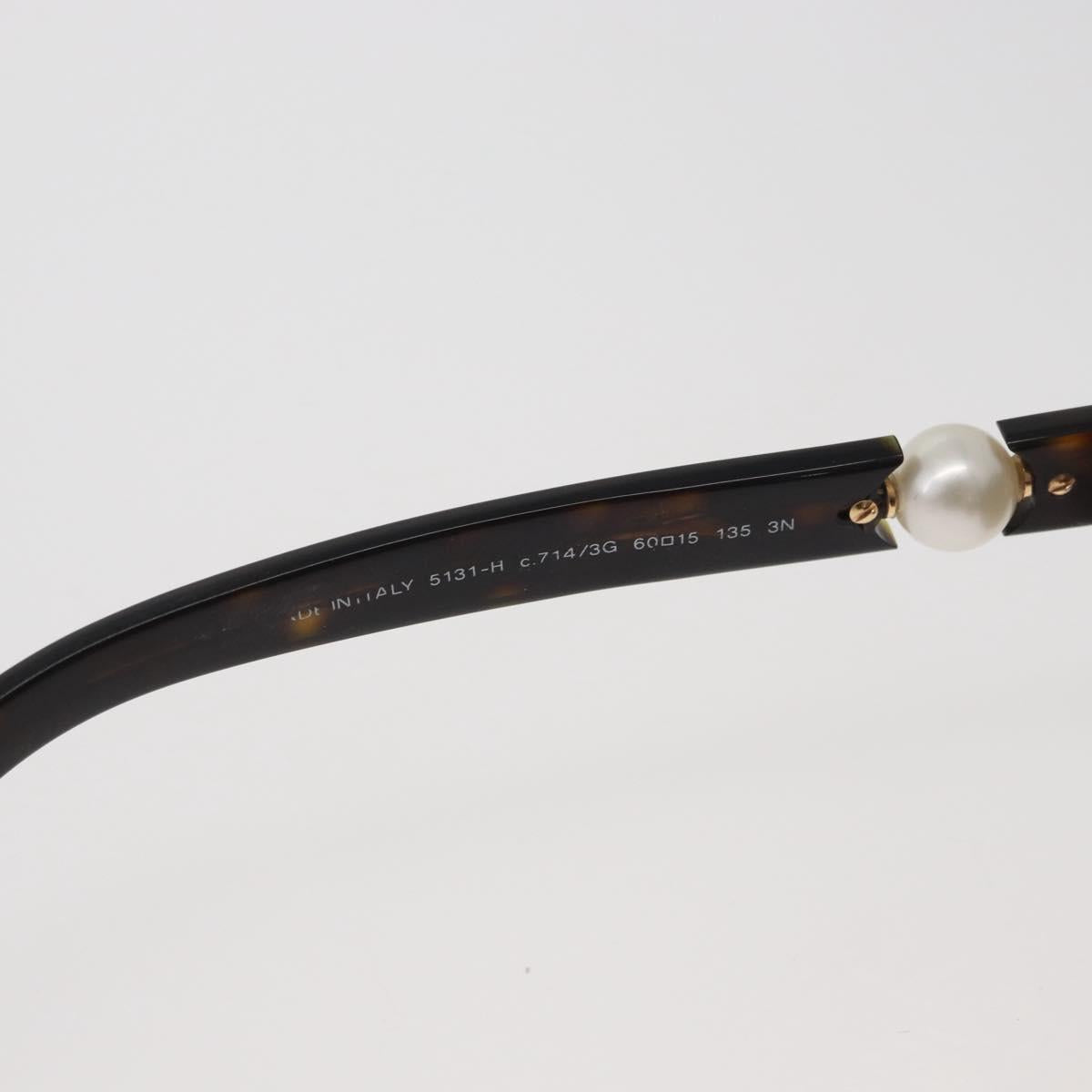 CHANEL Tortoise Sunglasses plastic Brown CC Auth 162588