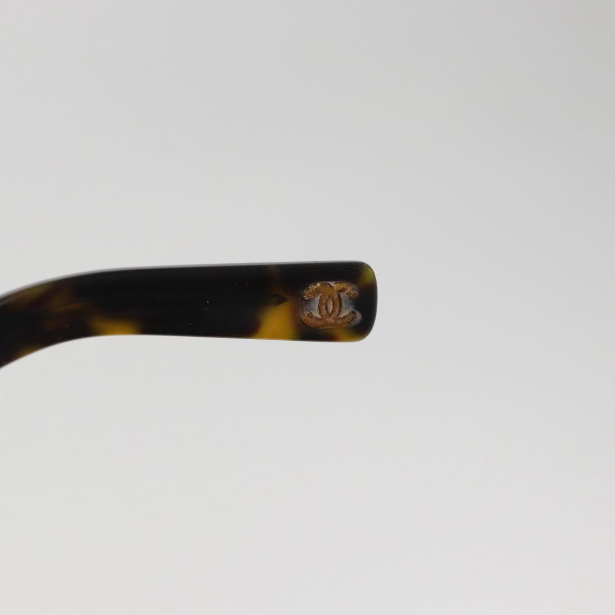CHANEL Tortoise Sunglasses plastic Brown CC Auth 162588