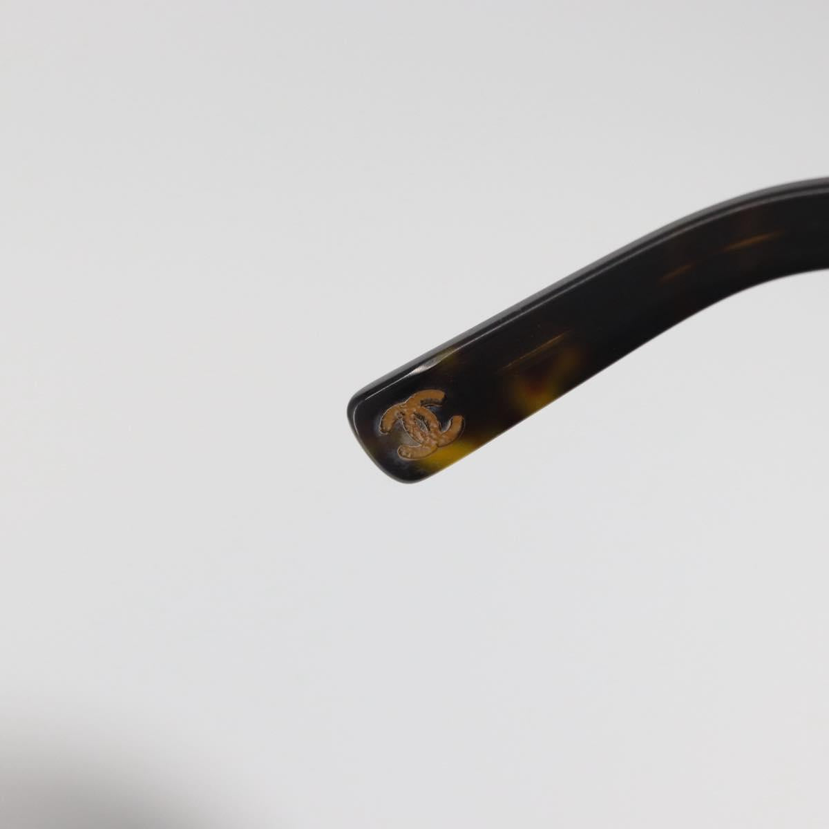 CHANEL Tortoise Sunglasses plastic Brown CC Auth 162588