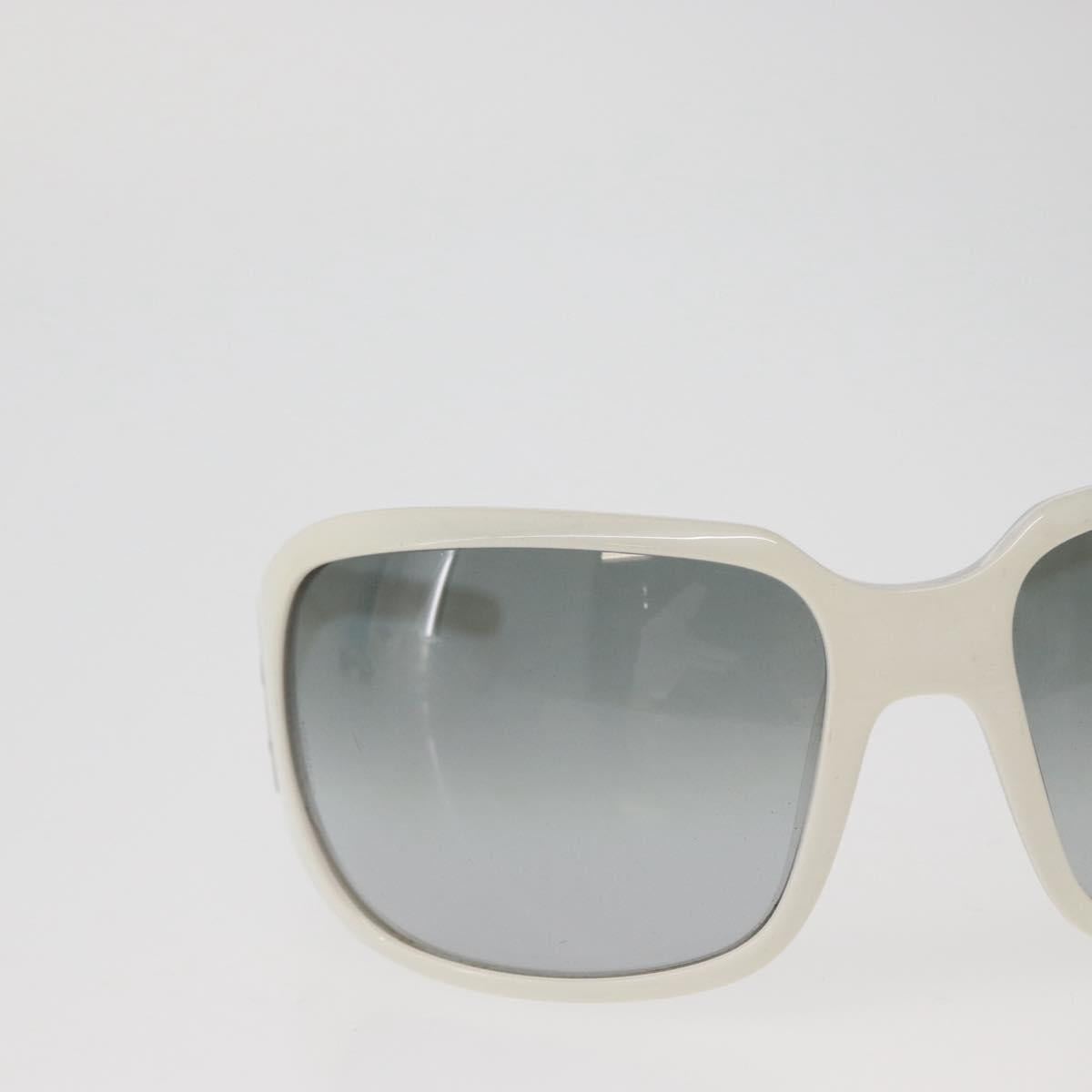 CHANEL Sunglasses plastic White CC Auth 162589