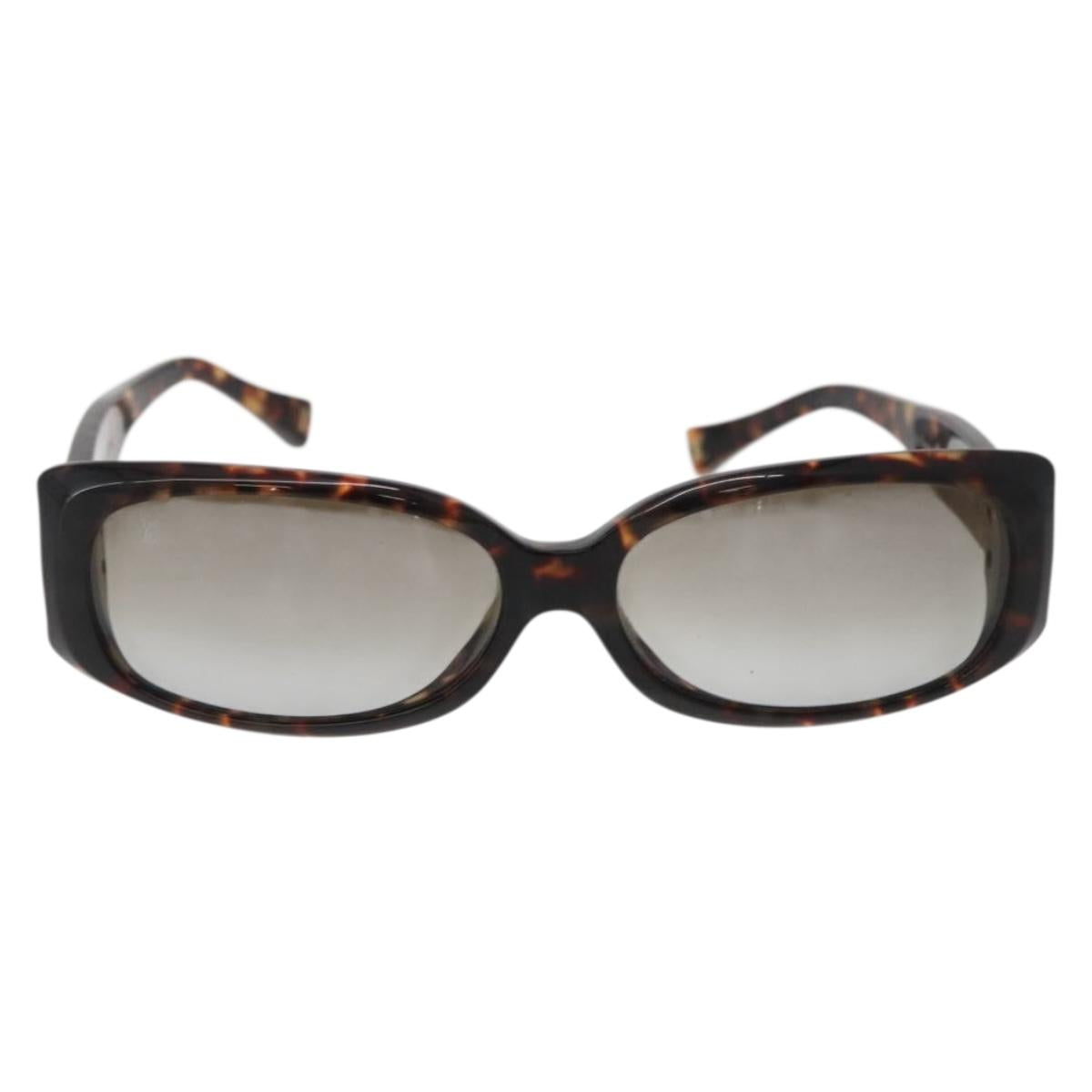 LOUIS VUITTON Tortoise Sunglasses plastic Brown LV Auth 162590