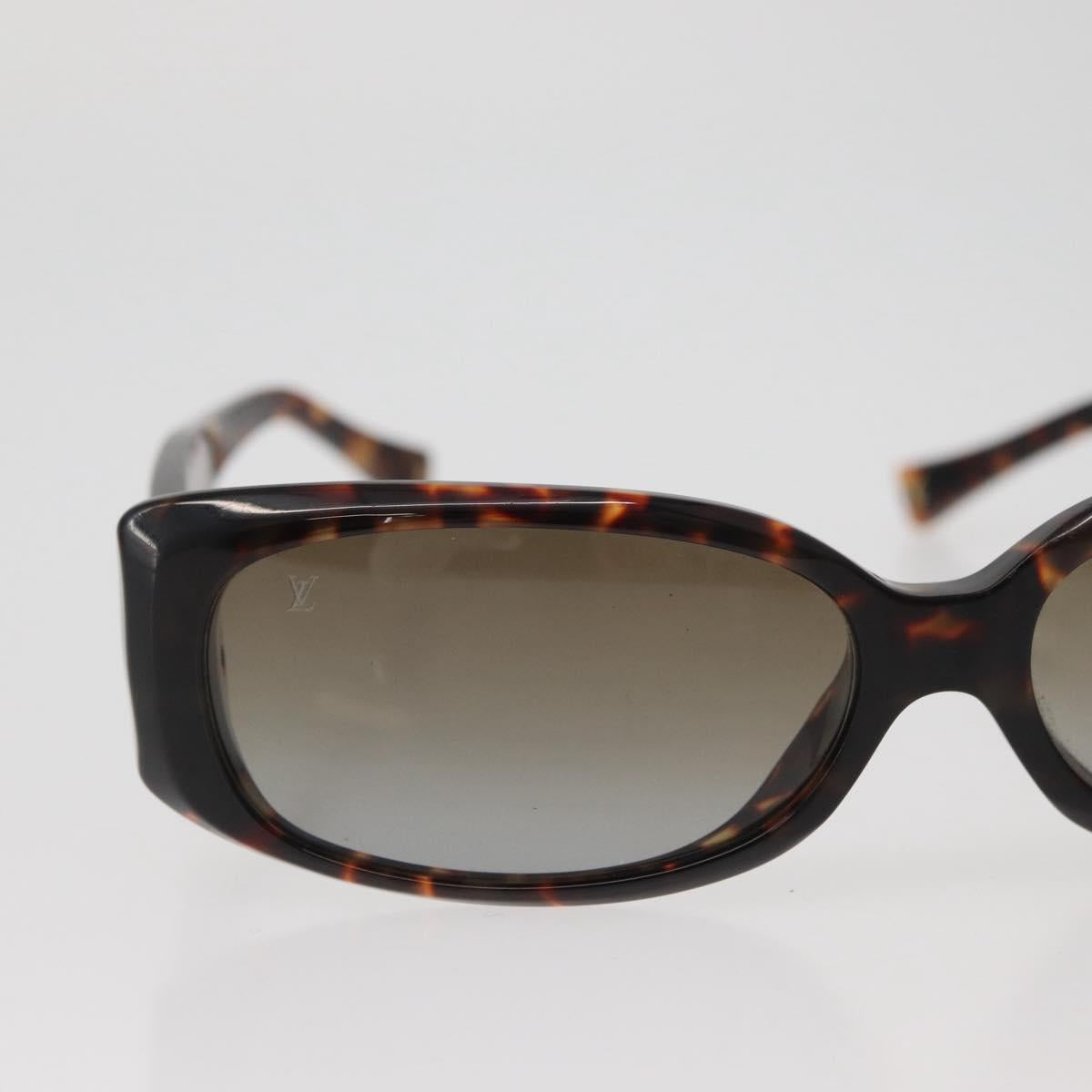 LOUIS VUITTON Tortoise Sunglasses plastic Brown LV Auth 162590