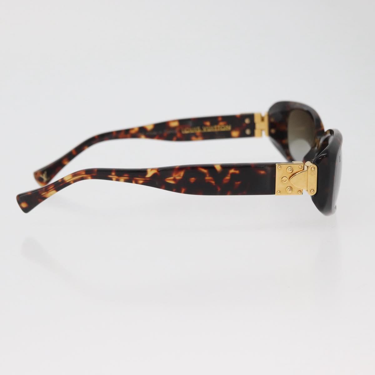 LOUIS VUITTON Tortoise Sunglasses plastic Brown LV Auth 162590