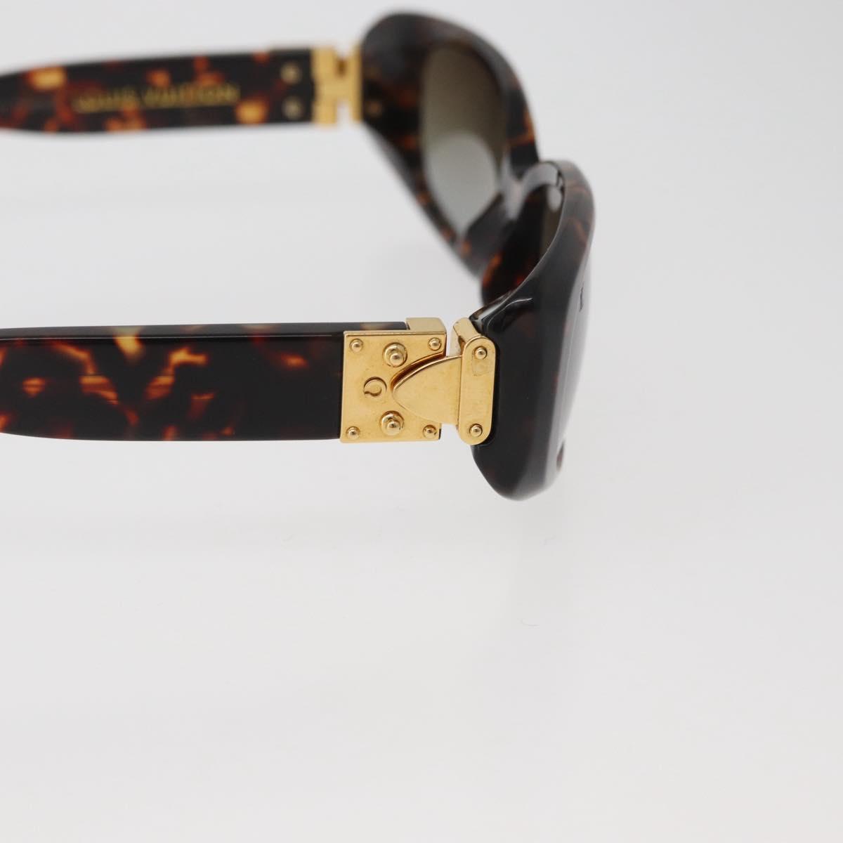 LOUIS VUITTON Tortoise Sunglasses plastic Brown LV Auth 162590