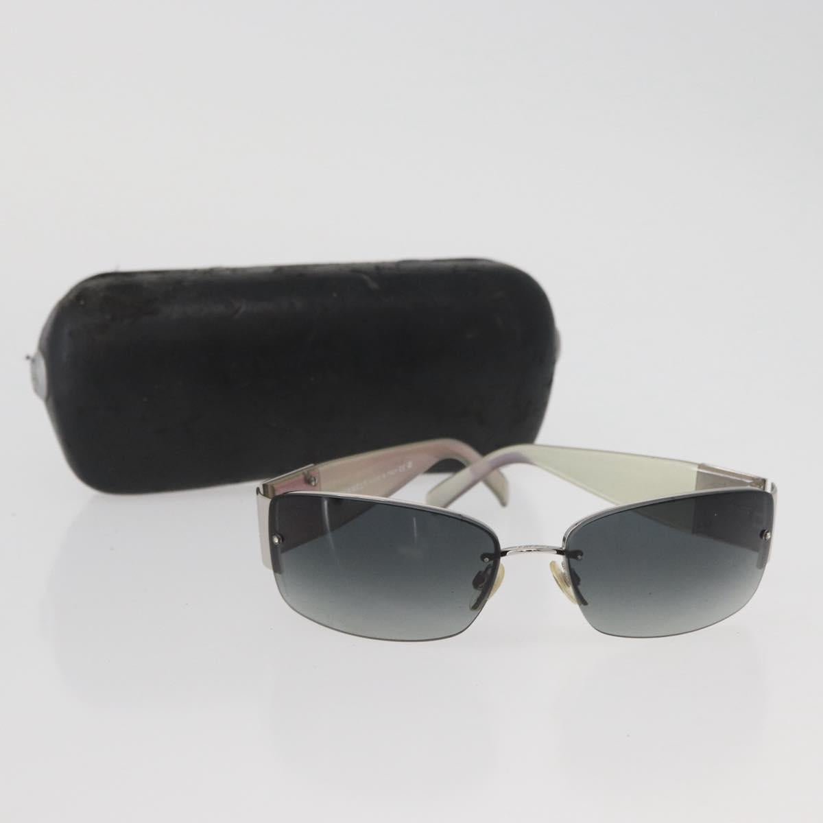 CHANEL Sunglasses plastic Opal CC Auth 162593