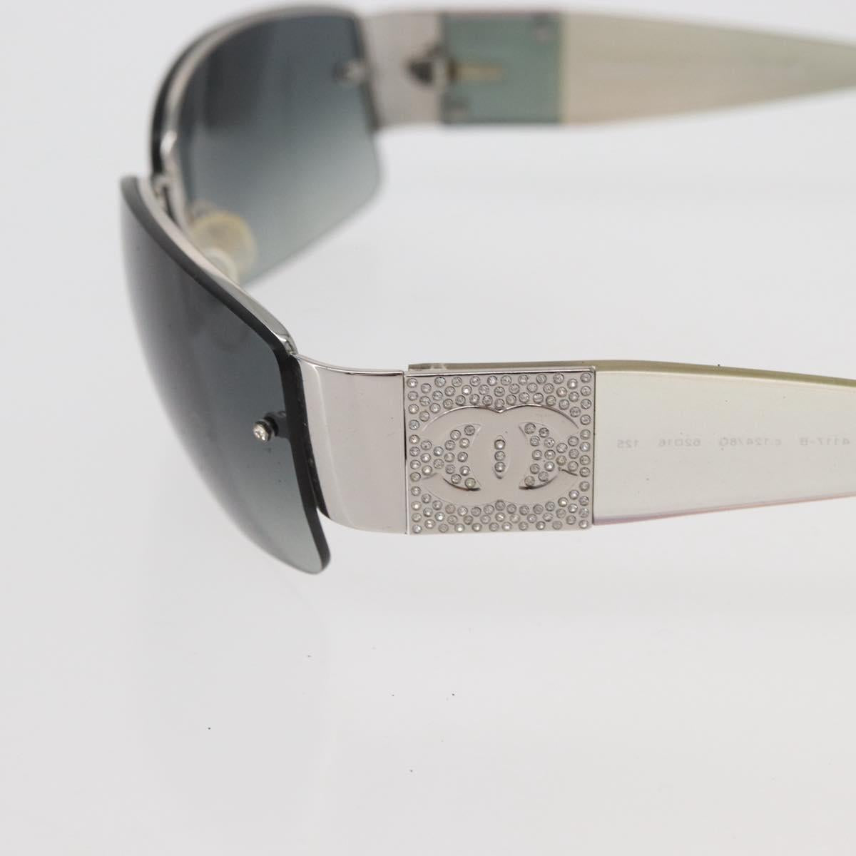 CHANEL Sunglasses plastic Opal CC Auth 162593