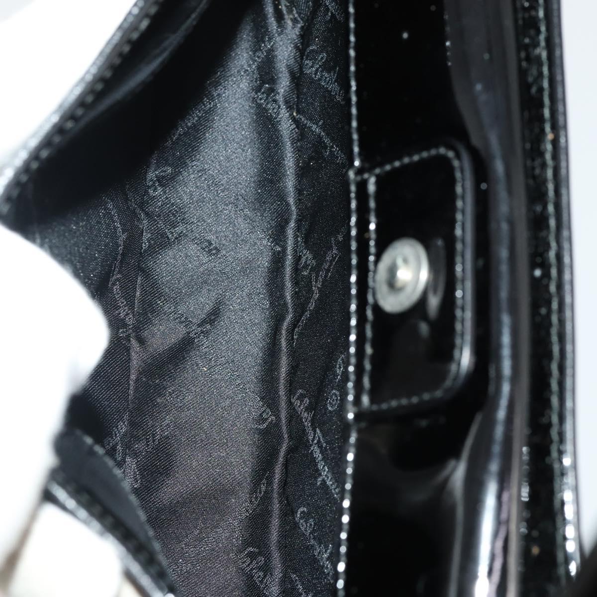 Salvatore Ferragamo Hand Bag Patent leather 3 Set White Black Navy Auth 162600