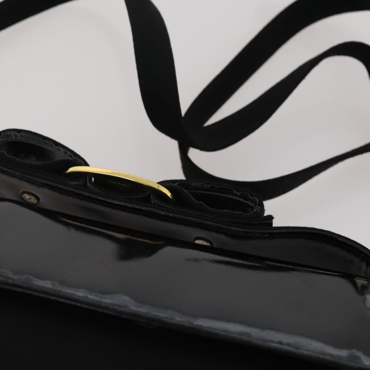 Salvatore Ferragamo Hand Bag Patent leather 3 Set White Black Navy Auth 162600