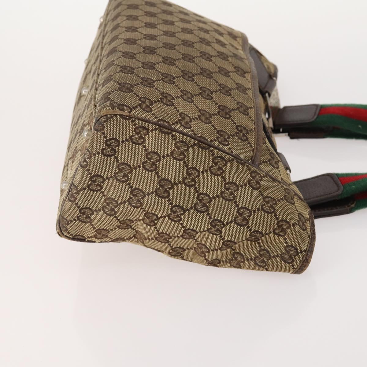 GUCCI GG Supreme Canvas Web Sherry Line Shoulder Bag PVC 3 Set Beige Auth 162605