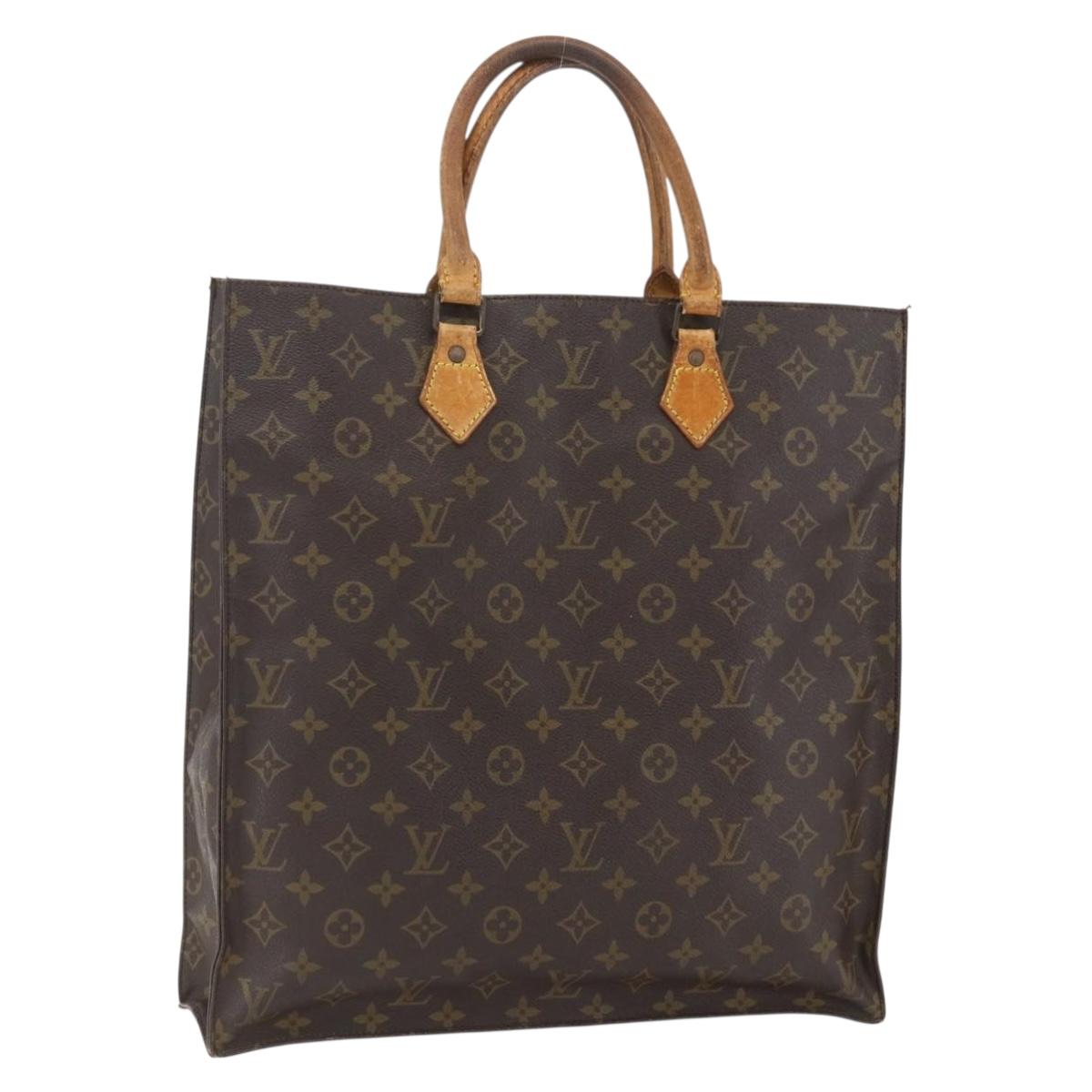 LOUIS VUITTON Monogram Sac Plat Hand Bag M51140 LV Auth 162680
