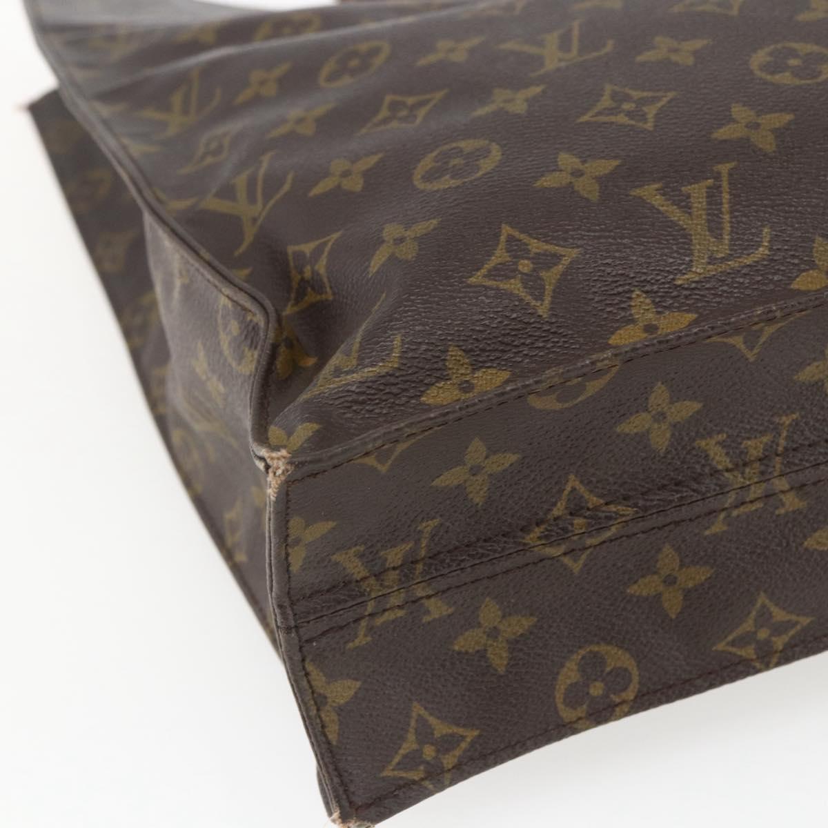 LOUIS VUITTON Monogram Sac Plat Hand Bag M51140 LV Auth 162680