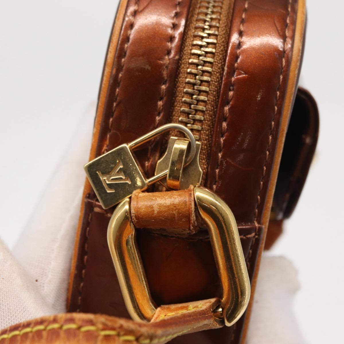 LOUIS VUITTON Monogram Vernis Christy MM Shoulder Bag Bronze M91109 Auth 162684