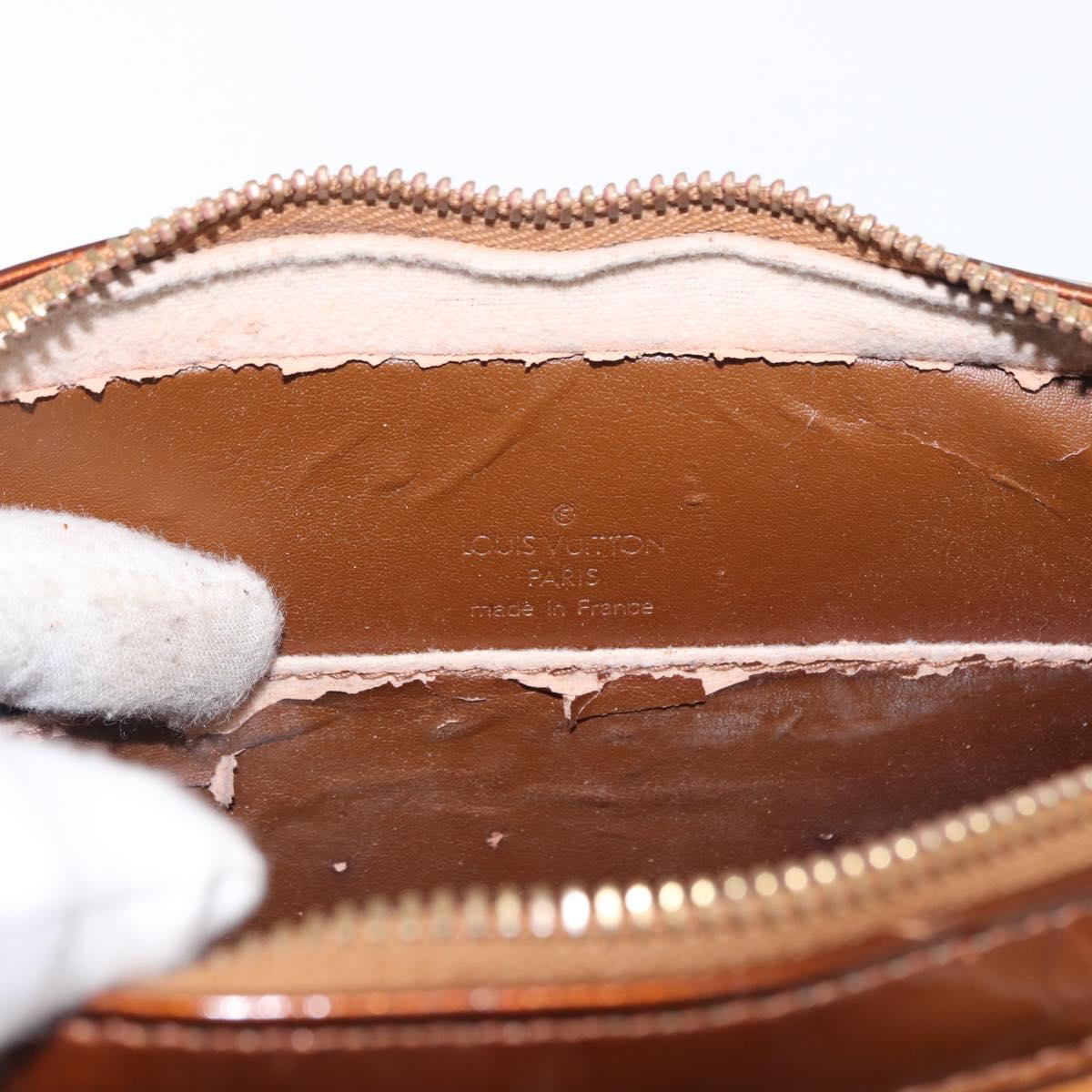 LOUIS VUITTON Monogram Vernis Christy MM Shoulder Bag Bronze M91109 Auth 162684