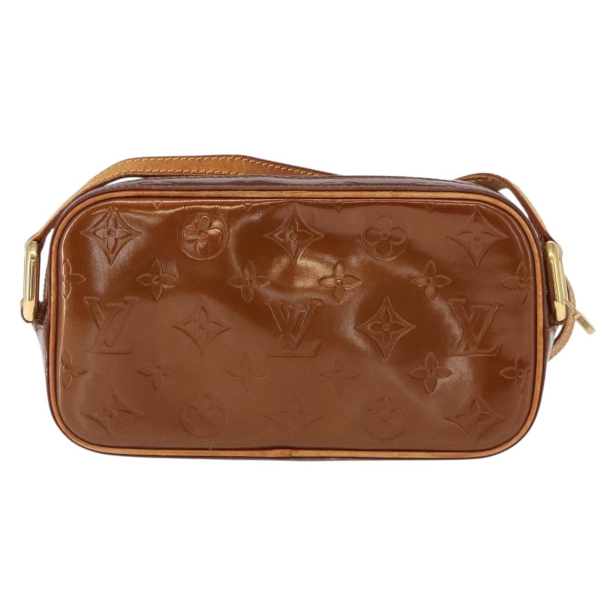LOUIS VUITTON Monogram Vernis Christy MM Shoulder Bag Bronze M91109 Auth 162684