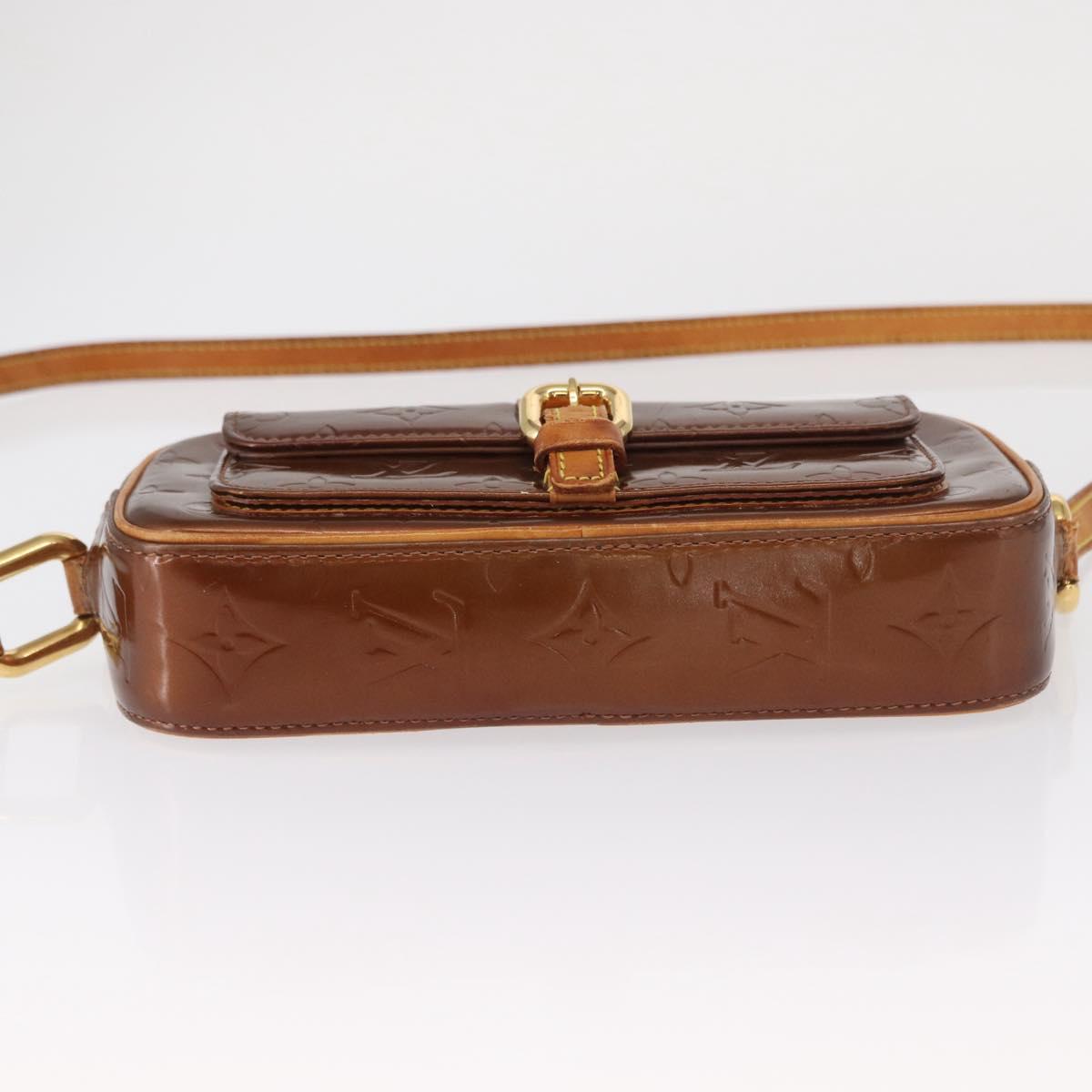 LOUIS VUITTON Monogram Vernis Christy MM Shoulder Bag Bronze M91109 Auth 162684