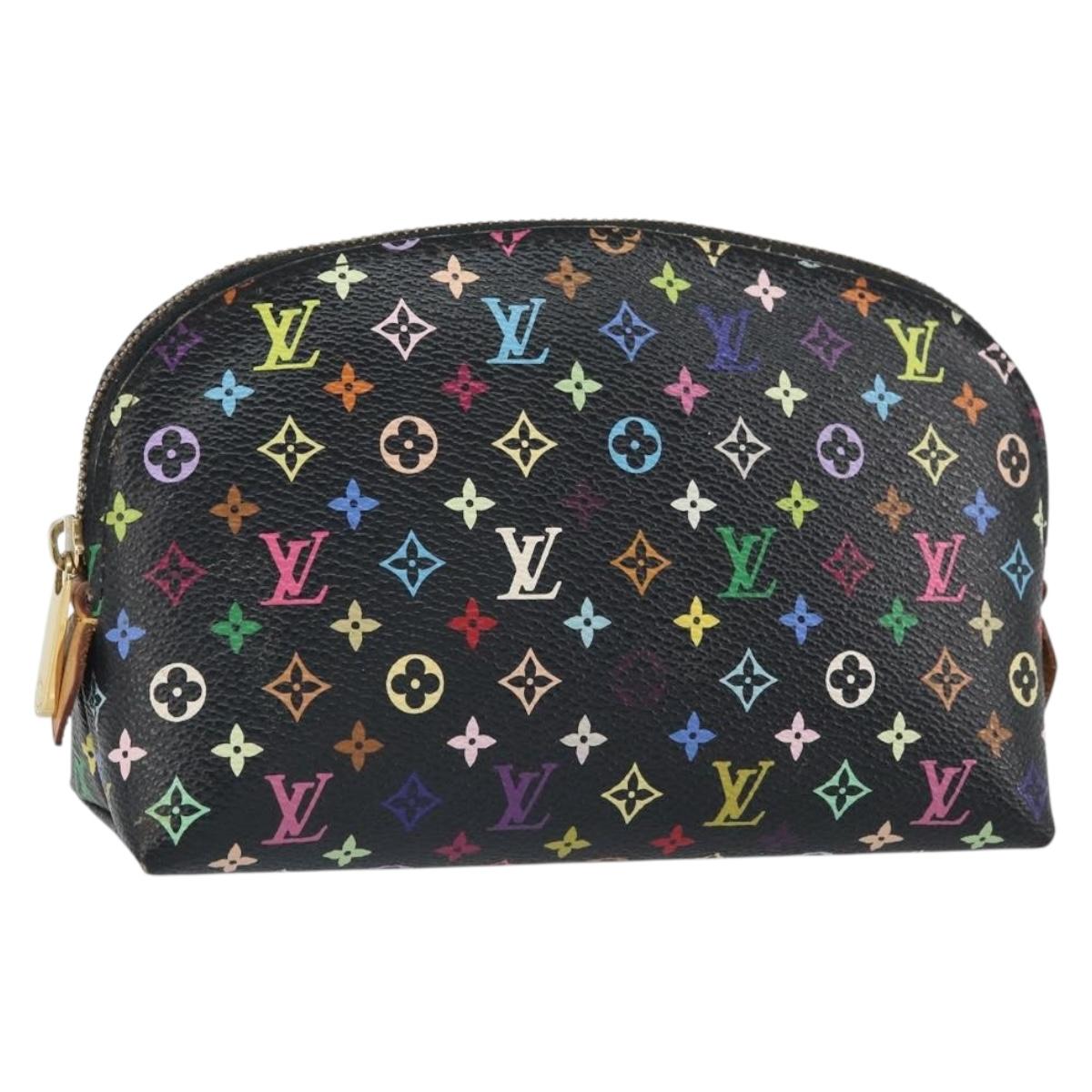 LOUIS VUITTON Monogram Multicolor Pochette Pouch Black M47355 LV Auth 162711
