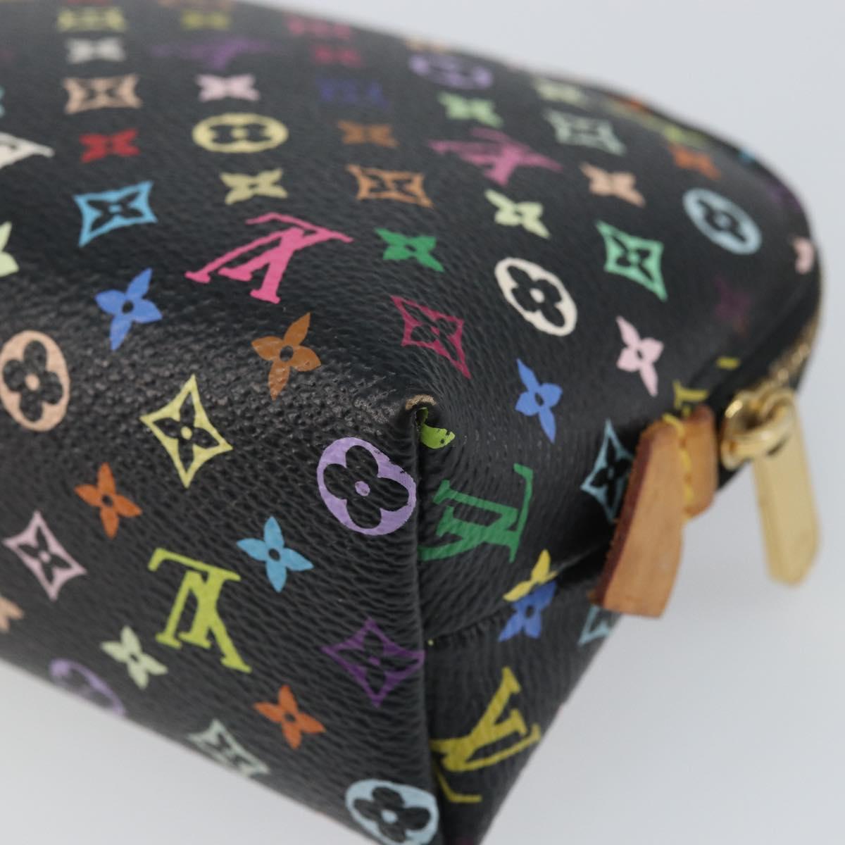 LOUIS VUITTON Monogram Multicolor Pochette Pouch Black M47355 LV Auth 162711