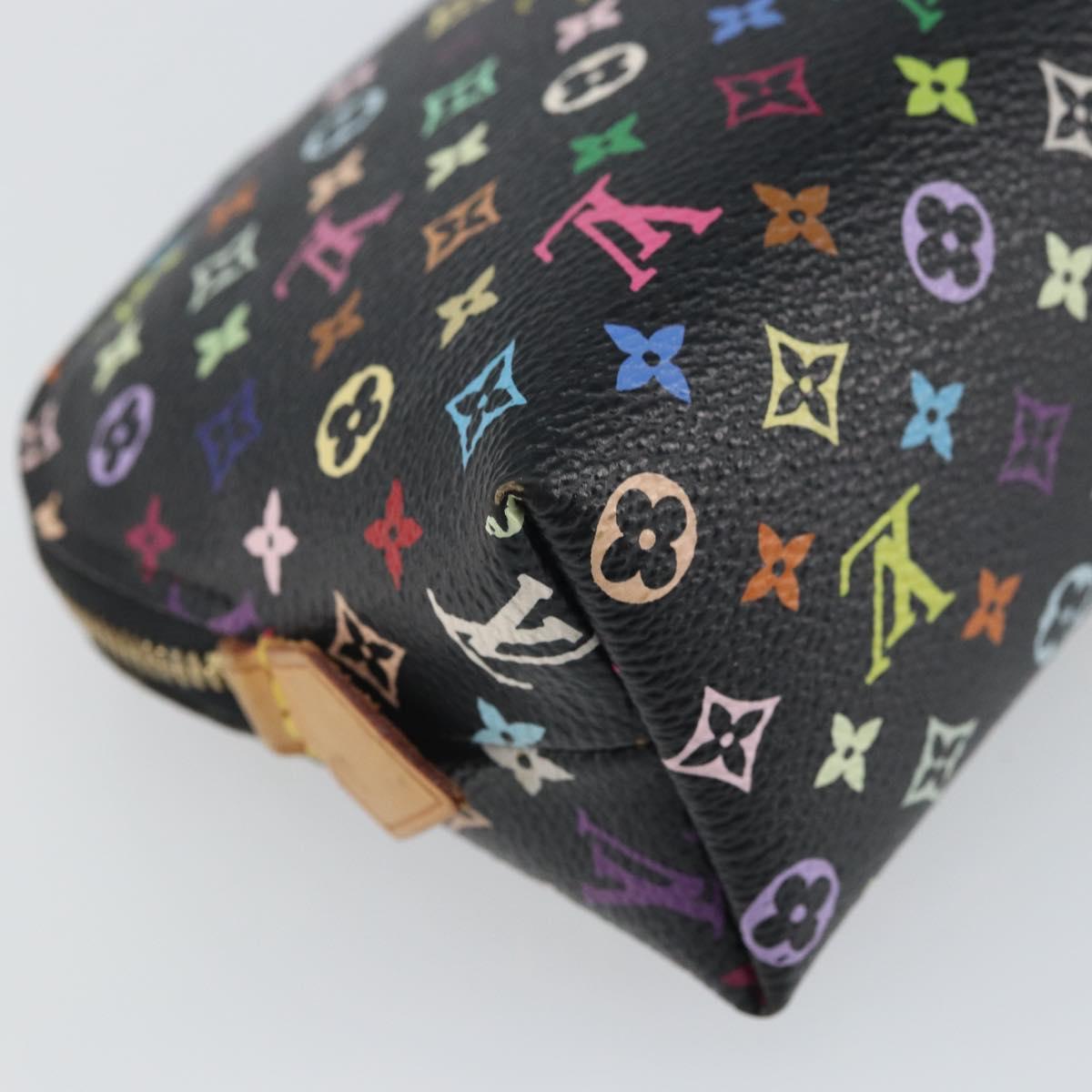 LOUIS VUITTON Monogram Multicolor Pochette Pouch Black M47355 LV Auth 162711