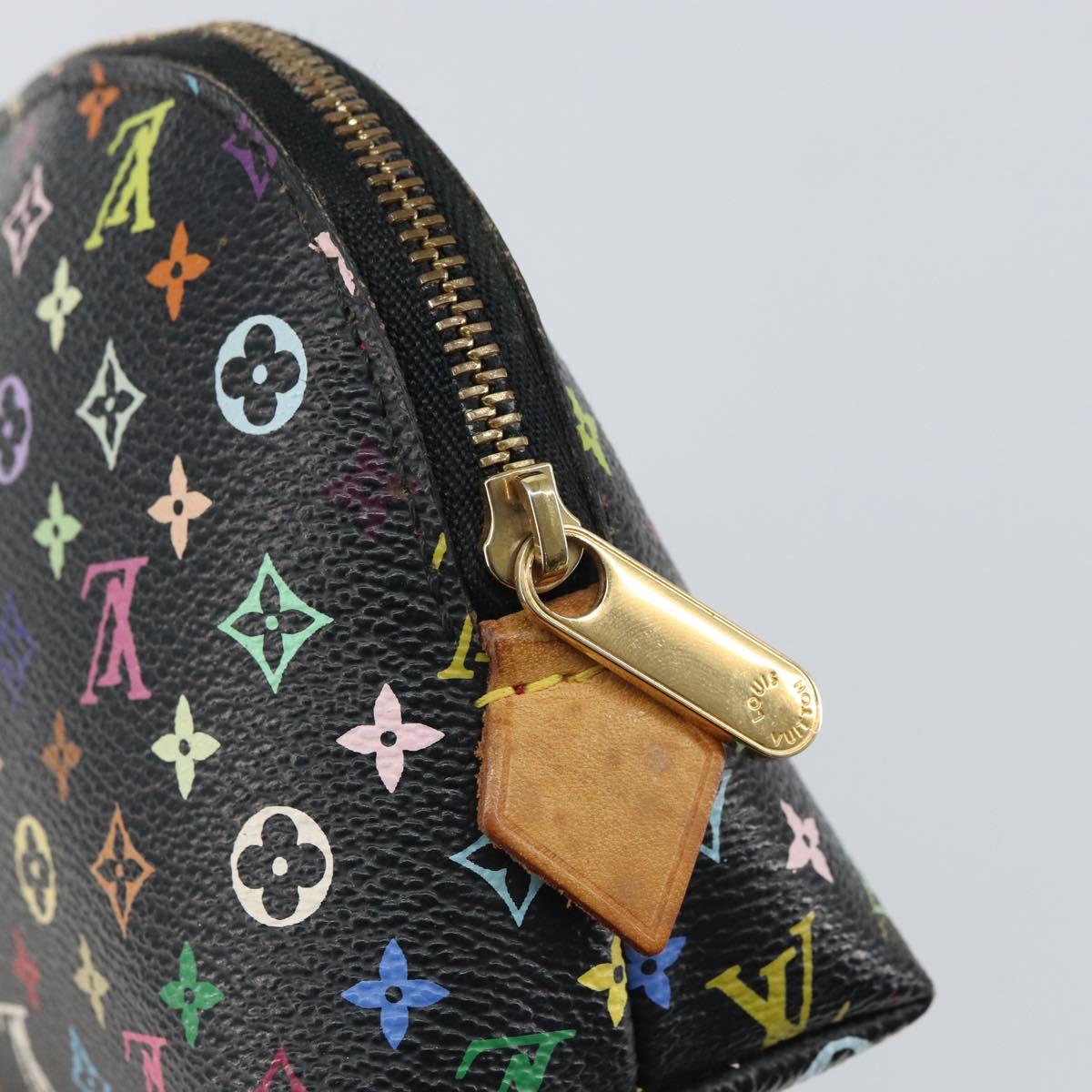 LOUIS VUITTON Monogram Multicolor Pochette Pouch Black M47355 LV Auth 162711