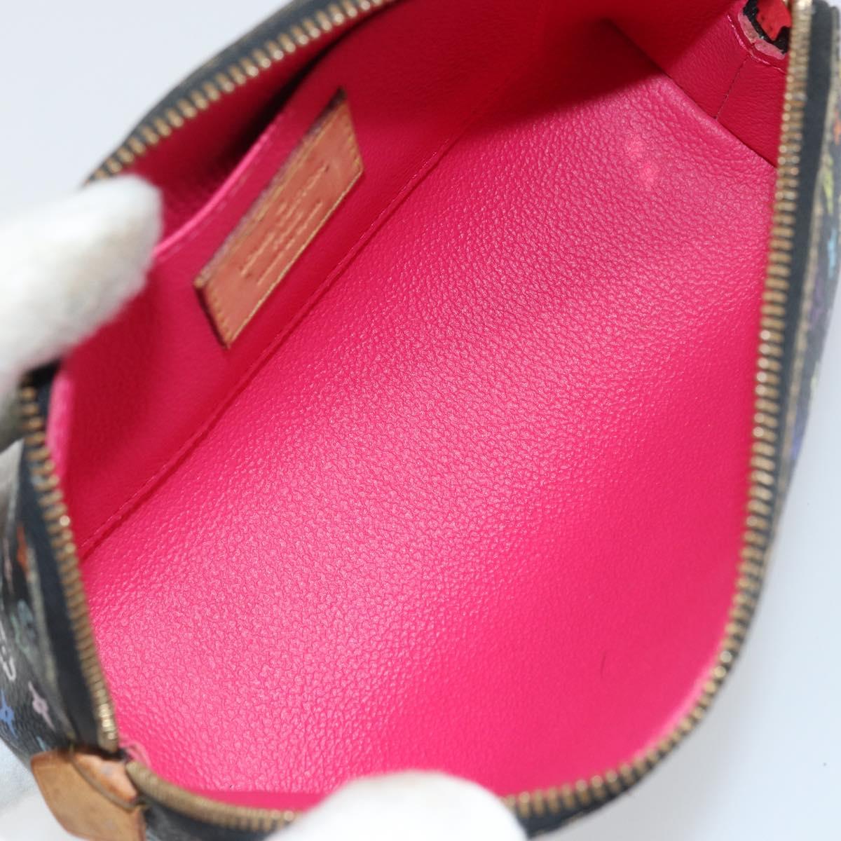 LOUIS VUITTON Monogram Multicolor Pochette Pouch Black M47355 LV Auth 162711