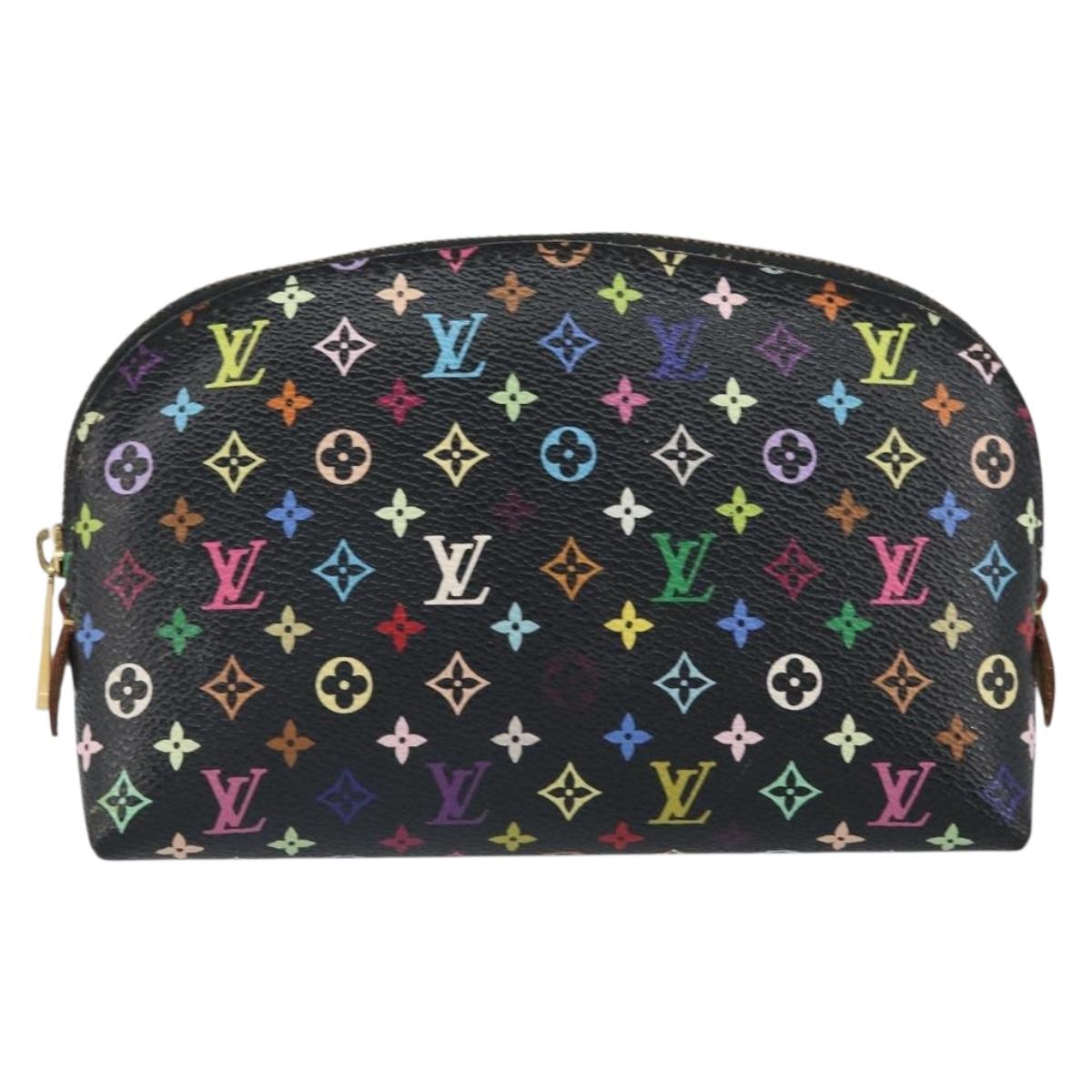 LOUIS VUITTON Monogram Multicolor Pochette Pouch Black M47355 LV Auth 162711