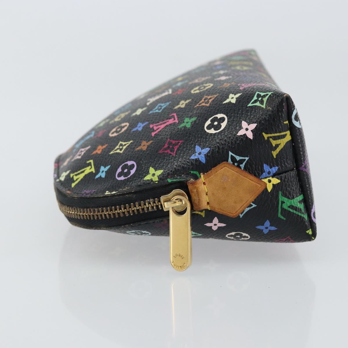 LOUIS VUITTON Monogram Multicolor Pochette Pouch Black M47355 LV Auth 162711