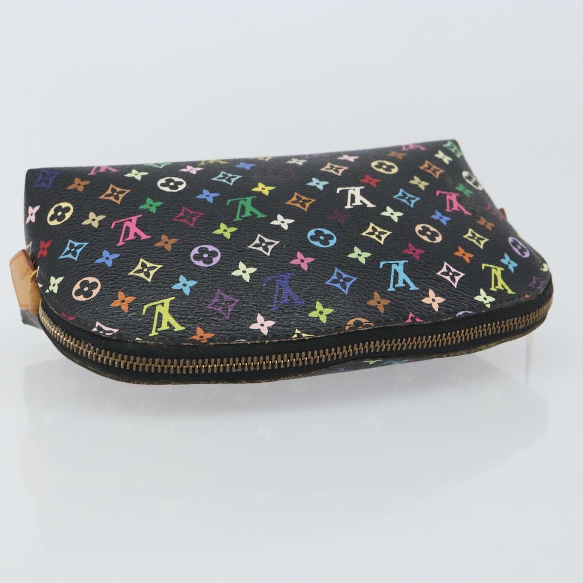 LOUIS VUITTON Monogram Multicolor Pochette Pouch Black M47355 LV Auth 162711