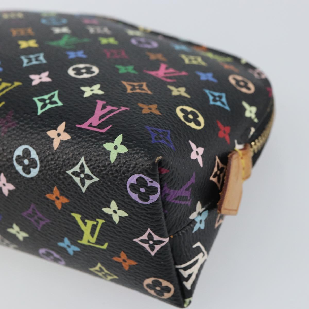LOUIS VUITTON Monogram Multicolor Pochette Pouch Black M47355 LV Auth 162711
