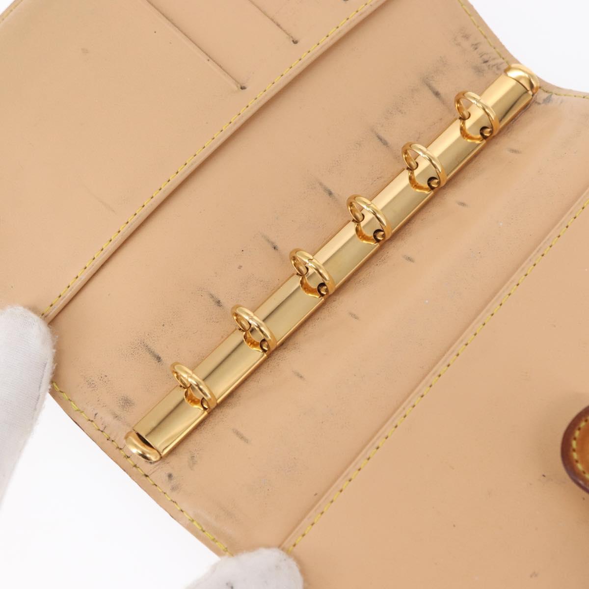 LOUIS VUITTON Multicolor Agenda PM Day Planner Cover Black R20895 LV Auth 162712