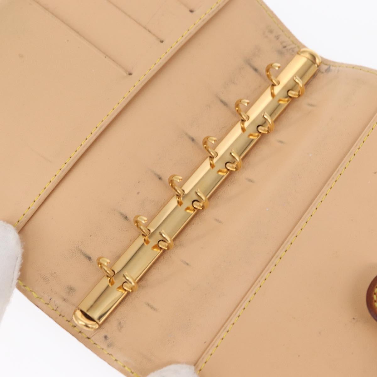 LOUIS VUITTON Multicolor Agenda PM Day Planner Cover Black R20895 LV Auth 162712