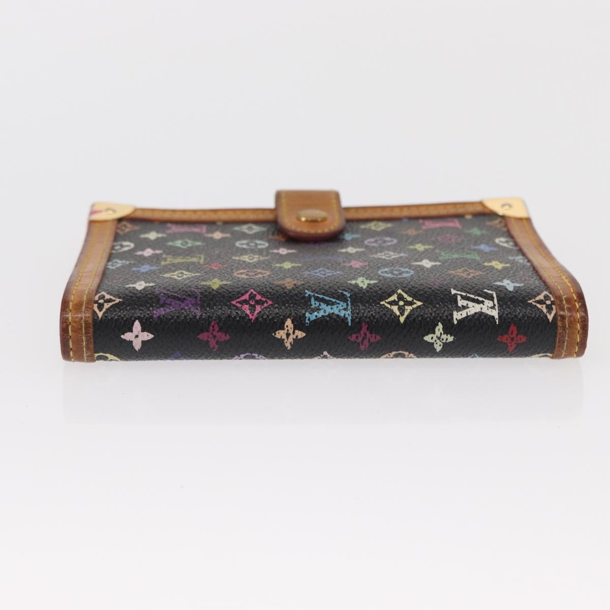 LOUIS VUITTON Multicolor Agenda PM Day Planner Cover Black R20895 LV Auth 162712