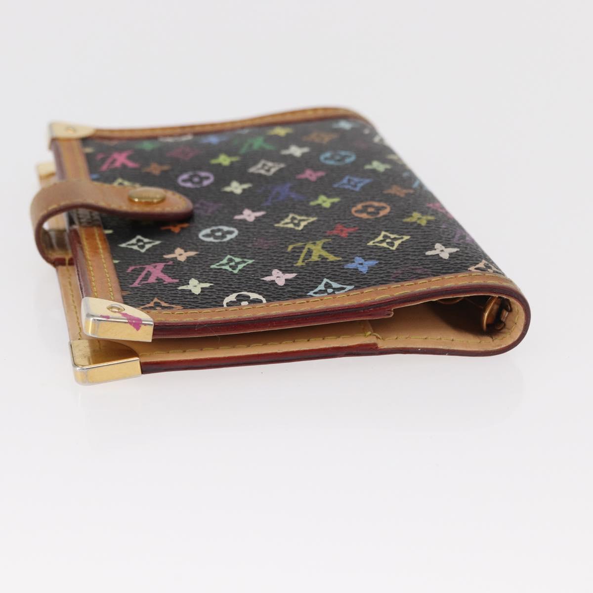 LOUIS VUITTON Multicolor Agenda PM Day Planner Cover Black R20895 LV Auth 162712