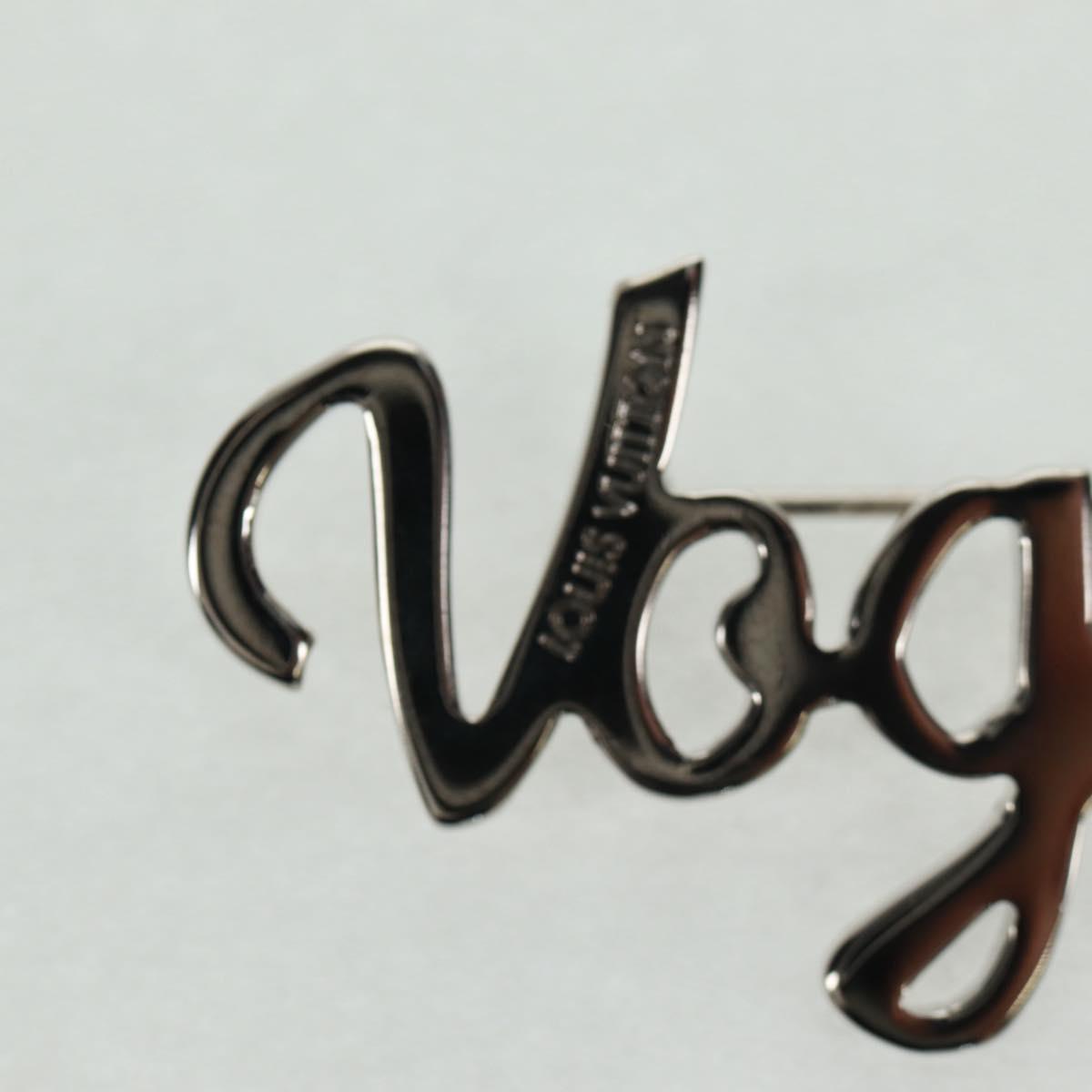 LOUIS VUITTON VolezVoguezVoyagez Brooch metal Silver M62507 LV Auth 162715M