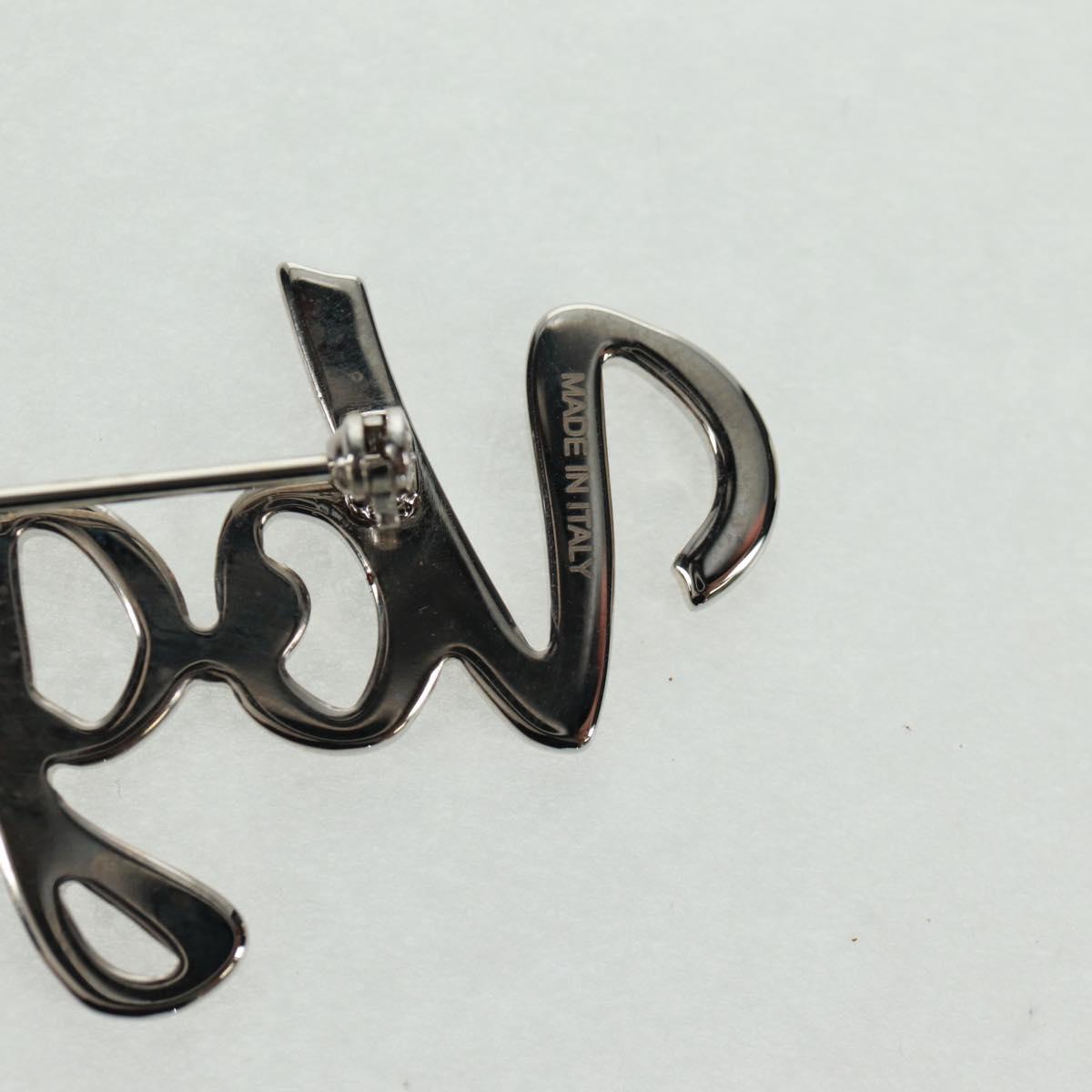 LOUIS VUITTON VolezVoguezVoyagez Brooch metal Silver M62507 LV Auth 162715M
