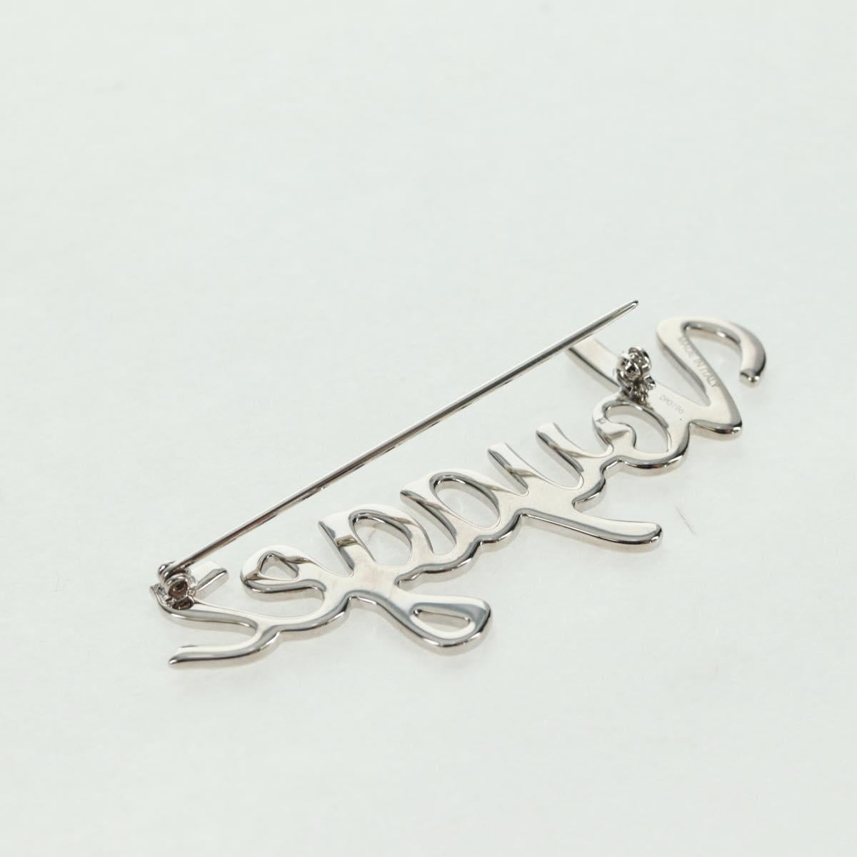 LOUIS VUITTON VolezVoguezVoyagez Brooch metal Silver M62507 LV Auth 162715M