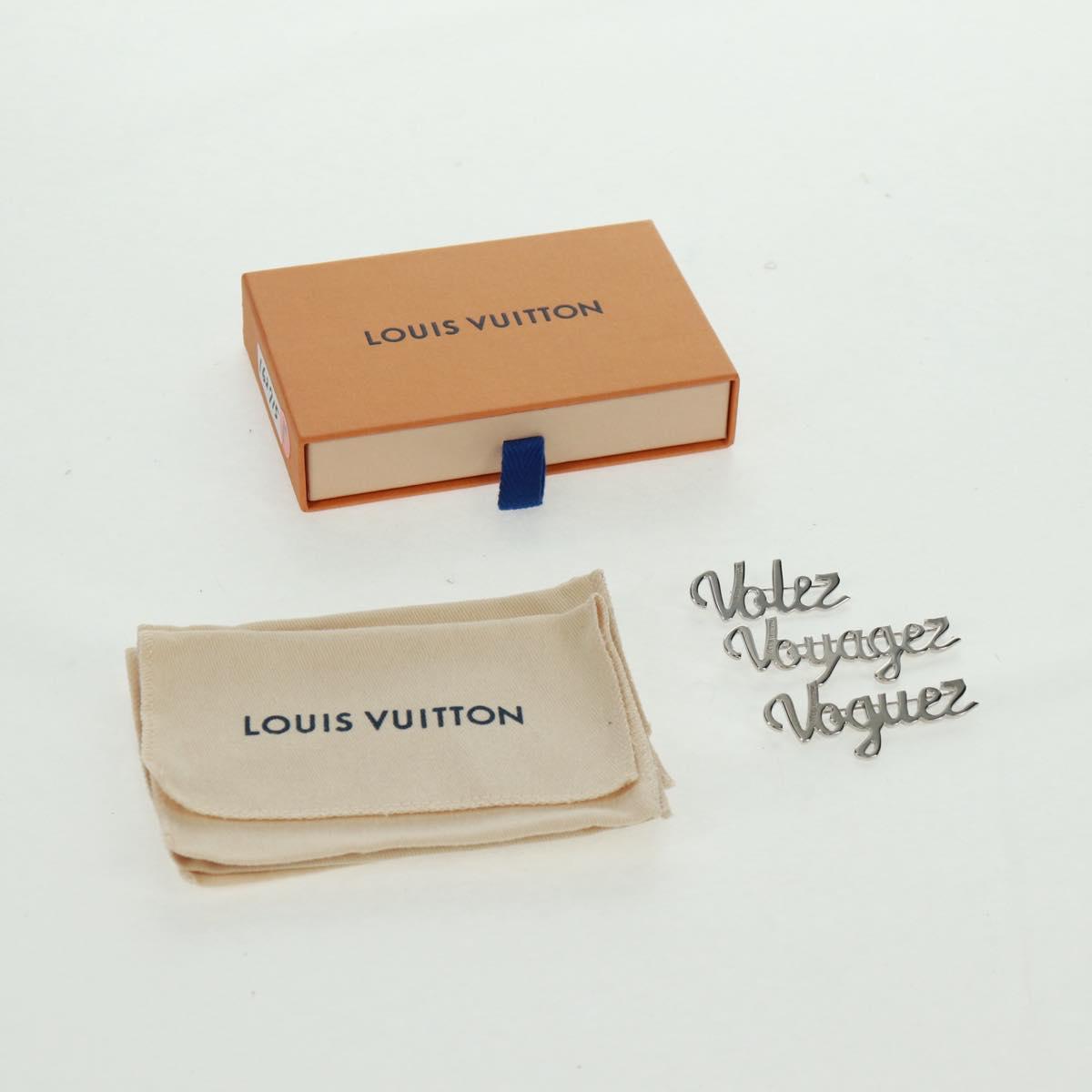 LOUIS VUITTON VolezVoguezVoyagez Brooch metal Silver M62507 LV Auth 162715M