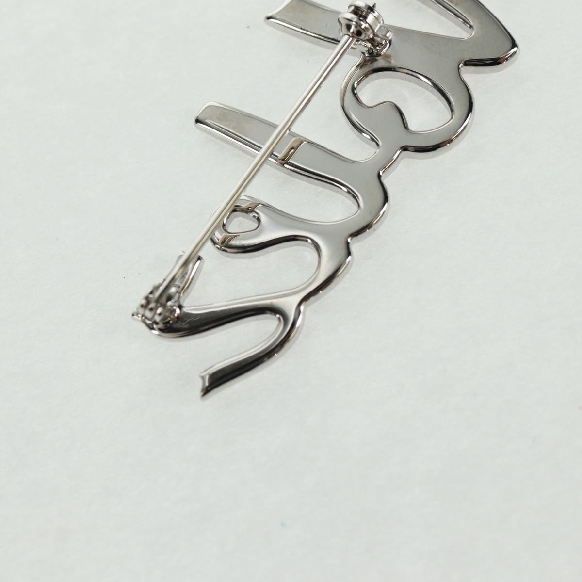 LOUIS VUITTON VolezVoguezVoyagez Brooch metal Silver M62507 LV Auth 162715M
