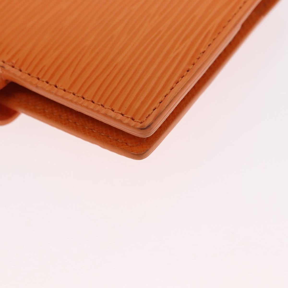 LOUIS VUITTON Epi Agenda Mini Day Planner Cover Mandarin R20007H LV Auth 162717