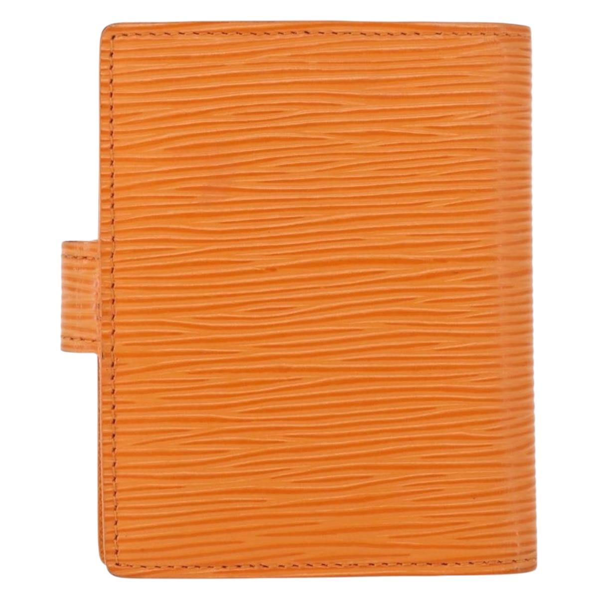 LOUIS VUITTON Epi Agenda Mini Day Planner Cover Mandarin R20007H LV Auth 162717