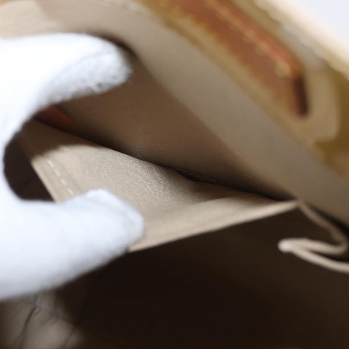 LOUIS VUITTON Monogram Vernis Reade MM Hand Bag Beige M91141 LV Auth 162727