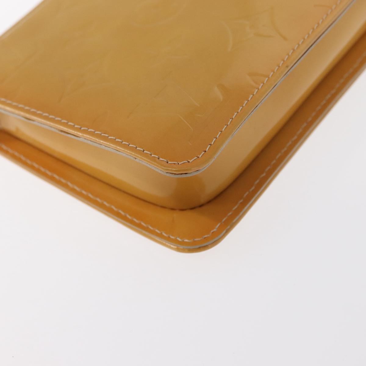 LOUIS VUITTON Monogram Vernis Lexington Accessory Pouch Beige M91010 Auth 162728