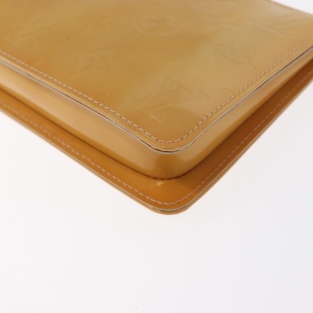 LOUIS VUITTON Monogram Vernis Lexington Accessory Pouch Beige M91010 Auth 162728
