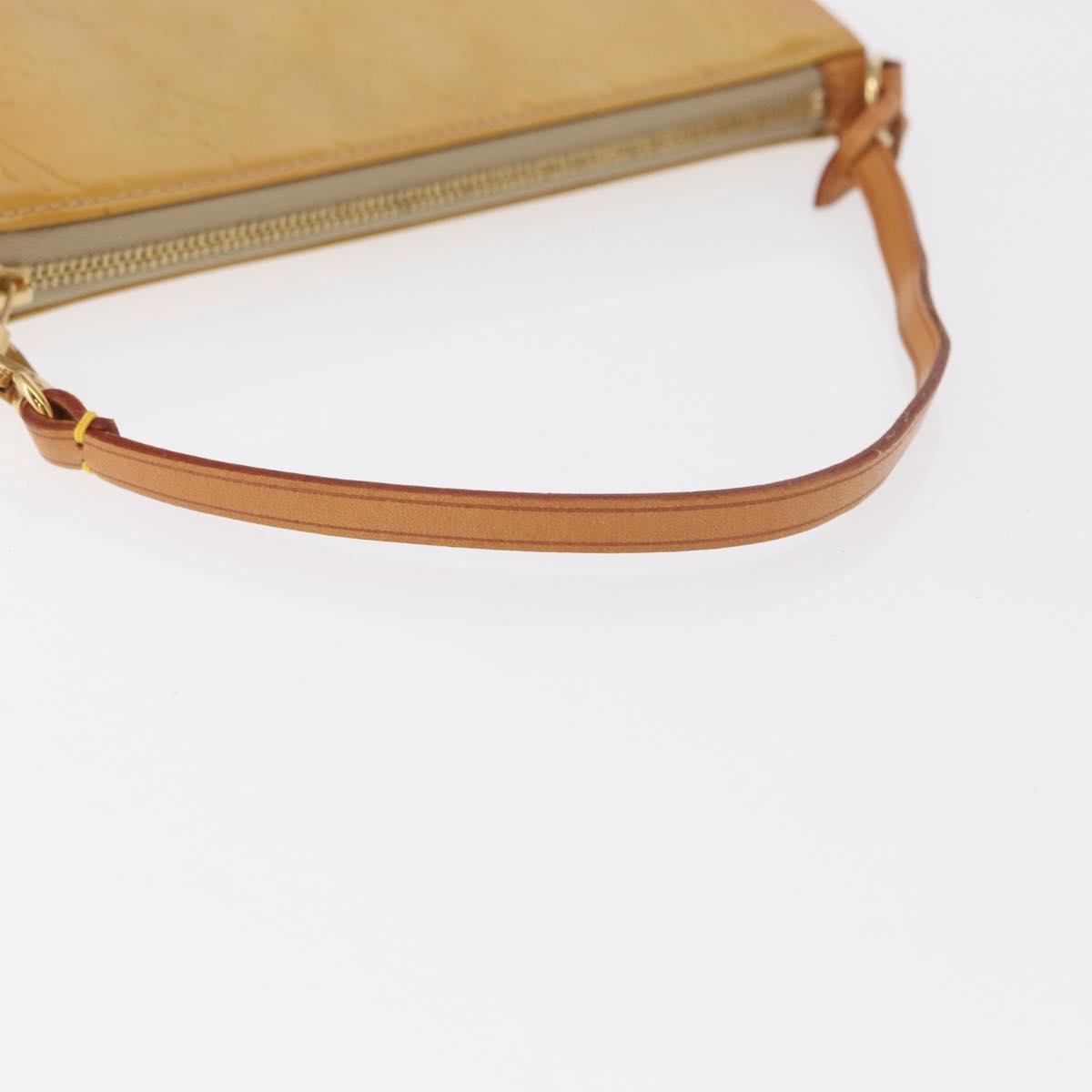 LOUIS VUITTON Monogram Vernis Lexington Accessory Pouch Beige M91010 Auth 162728