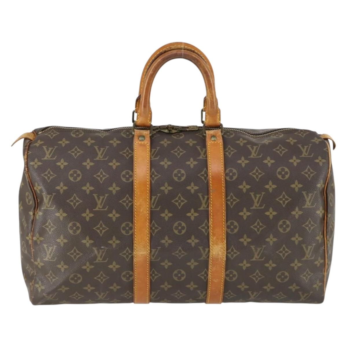 LOUIS VUITTON Monogram Keepall 45 Boston Bag M41428 LV Auth 162730